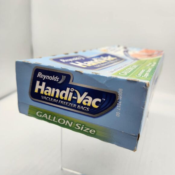 Reynolds Handi-Vac Vacuum Freezer Bags 9 x Gallon Size NOS Sealed Box - Picture 5 of 6